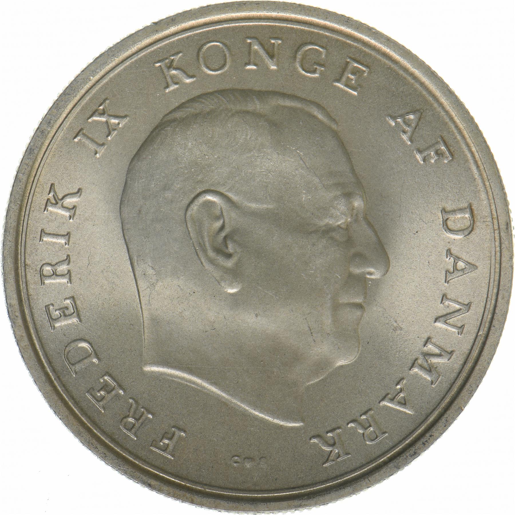 Denmark | 10 Kroner Coin | Silver | Wedding of Princess Margrethe | KM:856 | 1967