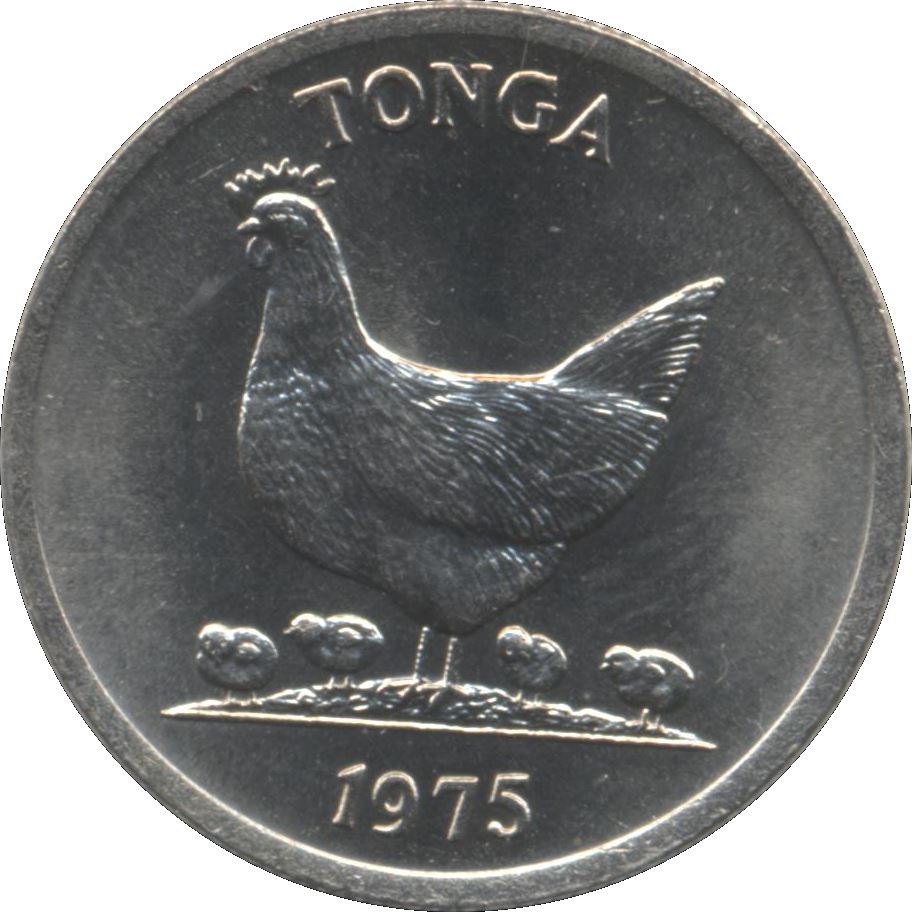Tonga | Moneta da 5 Seniti | Gallo | Pollo | Banana | FAO | Km:44 | 1975 - 1979