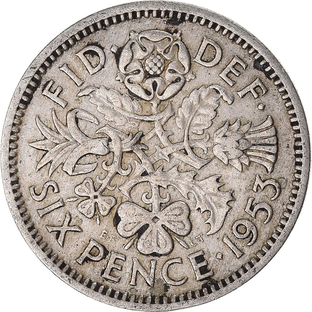 United Kingdom | 6 Pence Coin | Elizabeth II | Km:889 | 1953