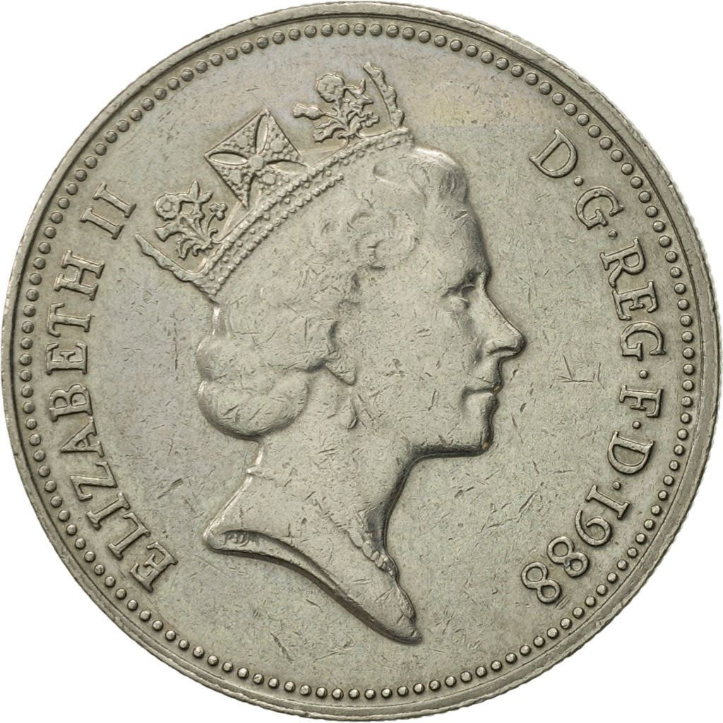 United Kingdom | 5 Pence Coin | Elizabeth II | Km:937 | 1985 - 1990