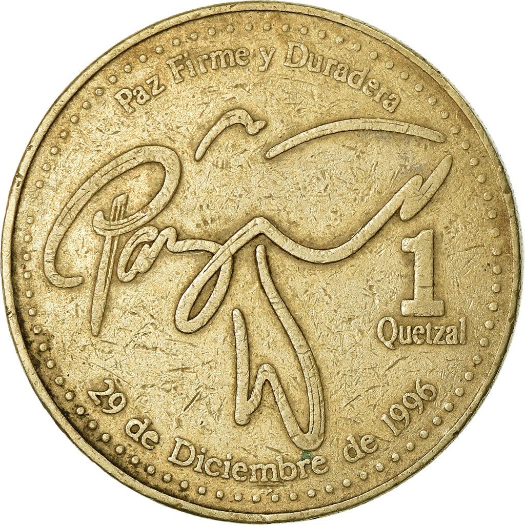 Guatemala | 1 Quetzal Coin | Stylized peace dove | Km:284 | 1999 - 2012