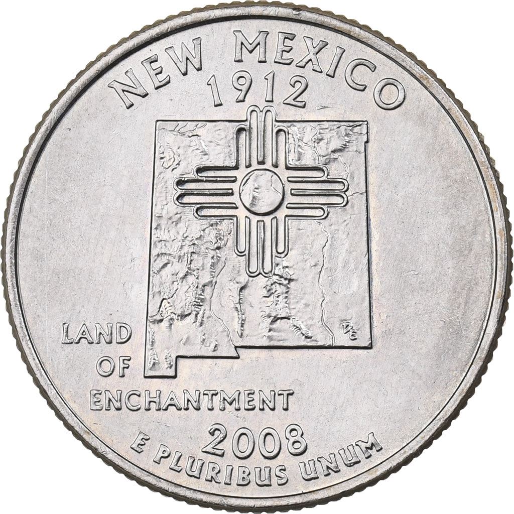 United States | 1/4 Dollar Coin | New Mexico | Km:422 | 2008