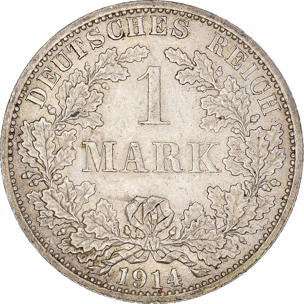 German Empire 1 Mark Coin | Deutsches Reich | Wilhelm II | Type 2 - Small Shield | KM14 | 1891 - 1916
