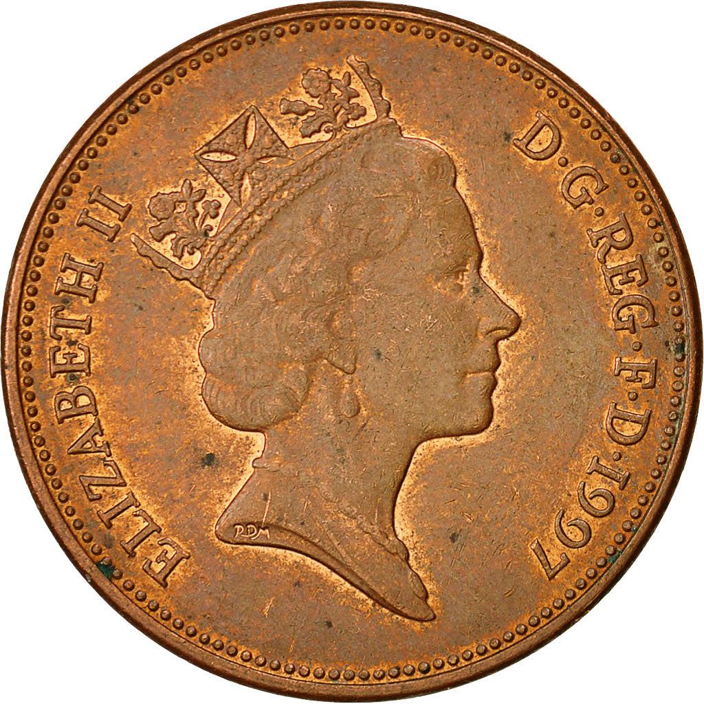 United Kingdom | 2 Pence Coin | Elizabeth II | Km:936A | 1992 - 1997