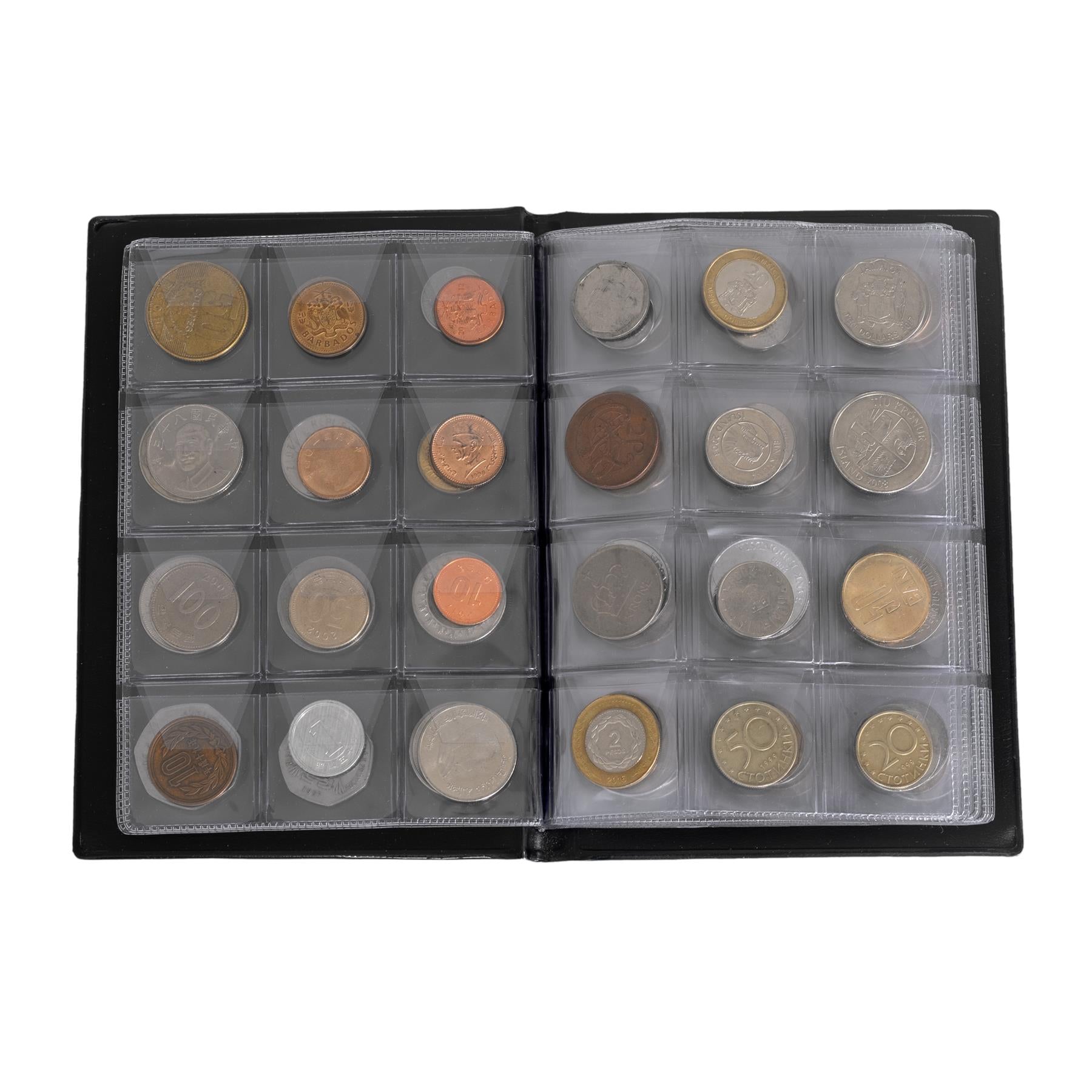 Coin Collection including Currency Album | Full Numismatic Book of Different Coins | 50 Unique Foreign Countries | Complete Coins Collections | Perfect Choice for Money Collectors