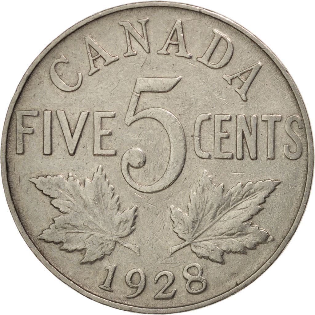 Canada | 5 Cents Coin | Nickel | KM:29 | 1922-1936
