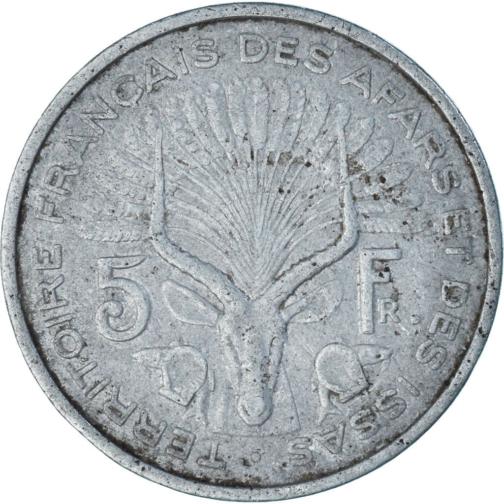 Afars and Issas | 5 Francs Coin | Marianne | Lyre Antelope | Km:14 | 1968 - 1975