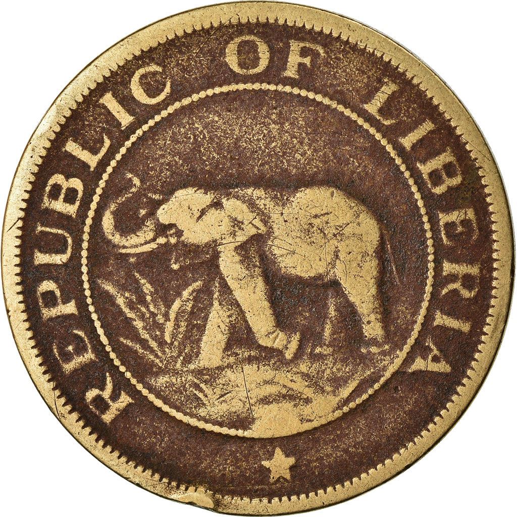 Liberia | 2 Cents Coin | Elephant | Km:12 | 1937