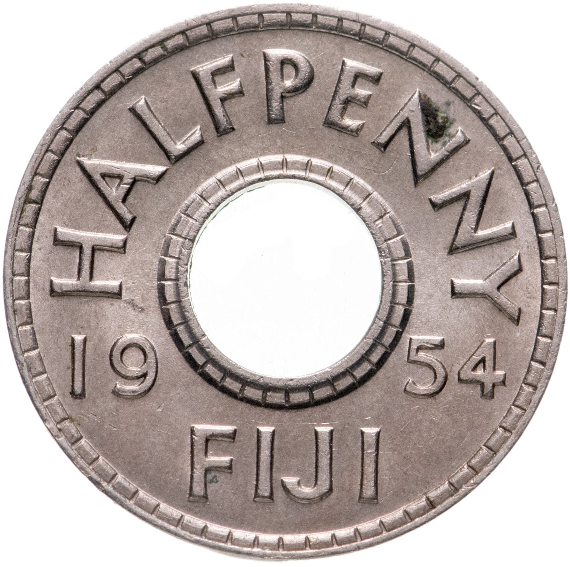 Fiji | 1/2 Penny Coin | Crown | Km:20 | 1954