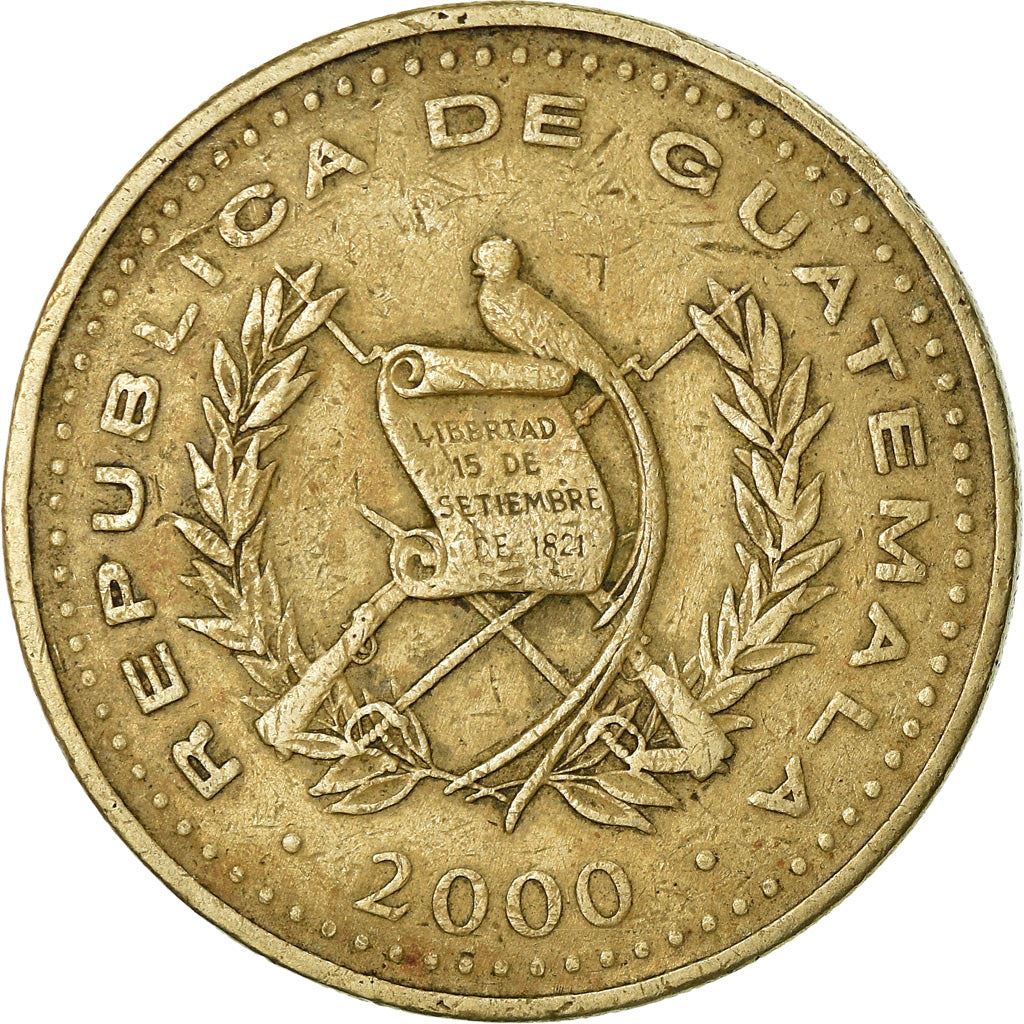Guatemala | 1 Quetzal Coin | Stylized peace dove | Km:284 | 1999 - 2012