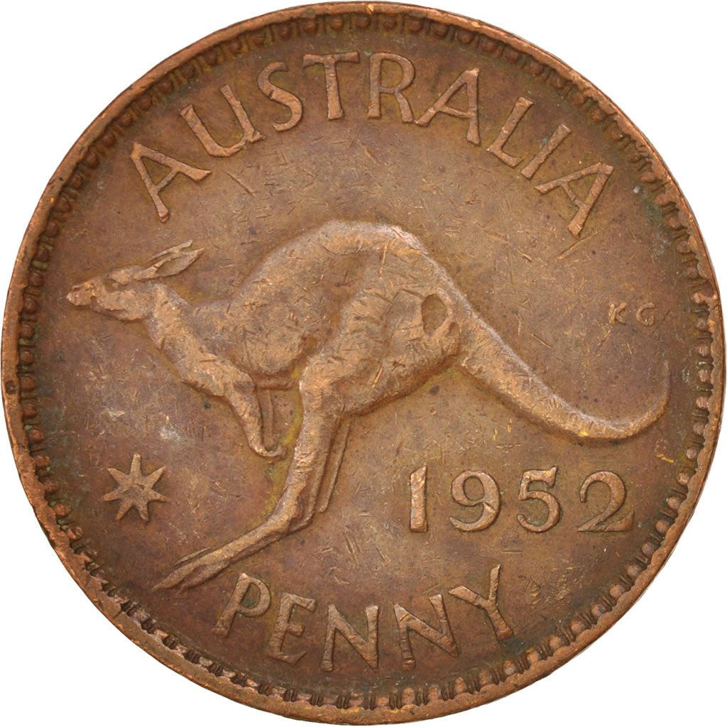 Australia | 1 Penny Coin | Kangaroo | KM:43 | 1949 - 1952