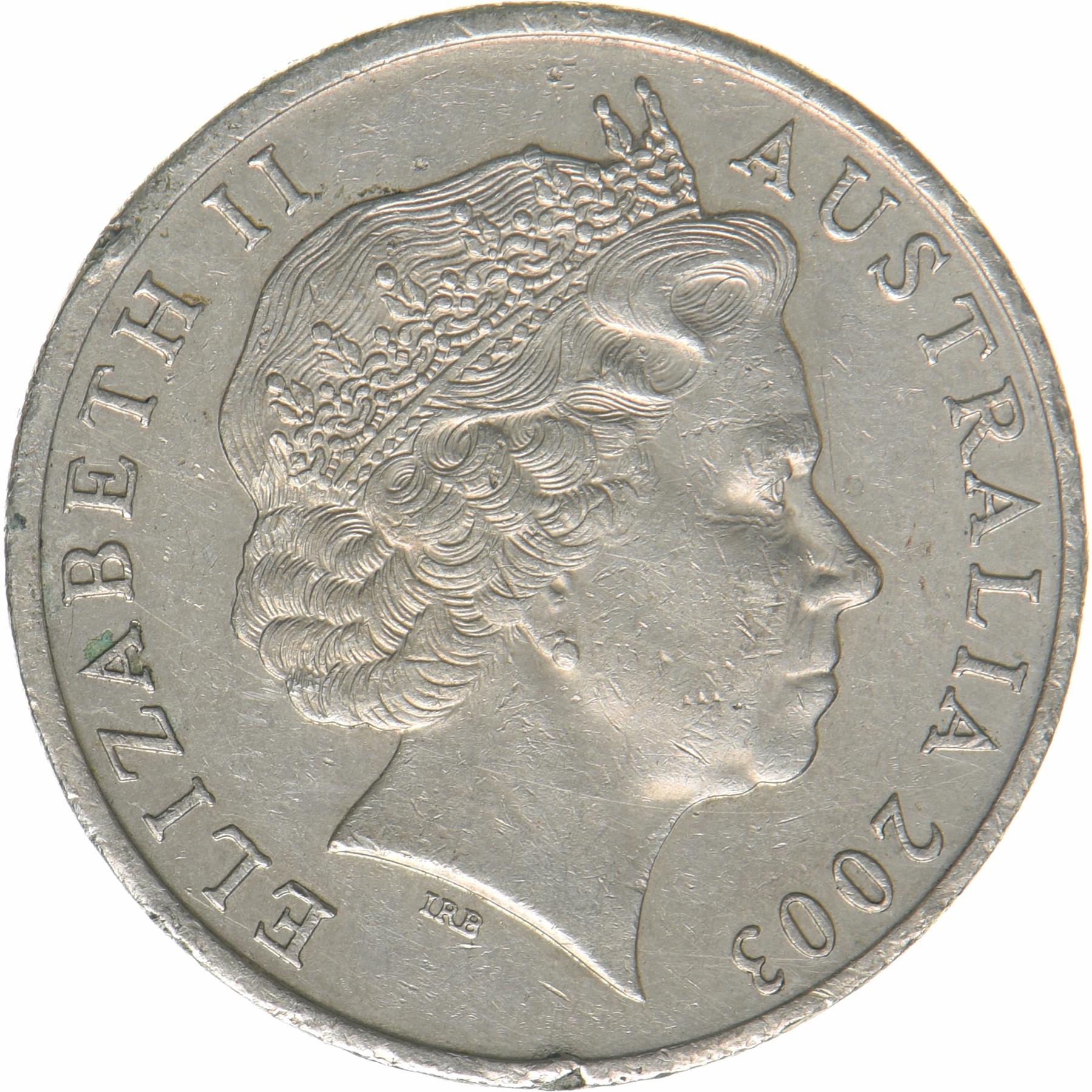 Australia | 20 Cents Coin | Volunteers | KM:688 | 2003