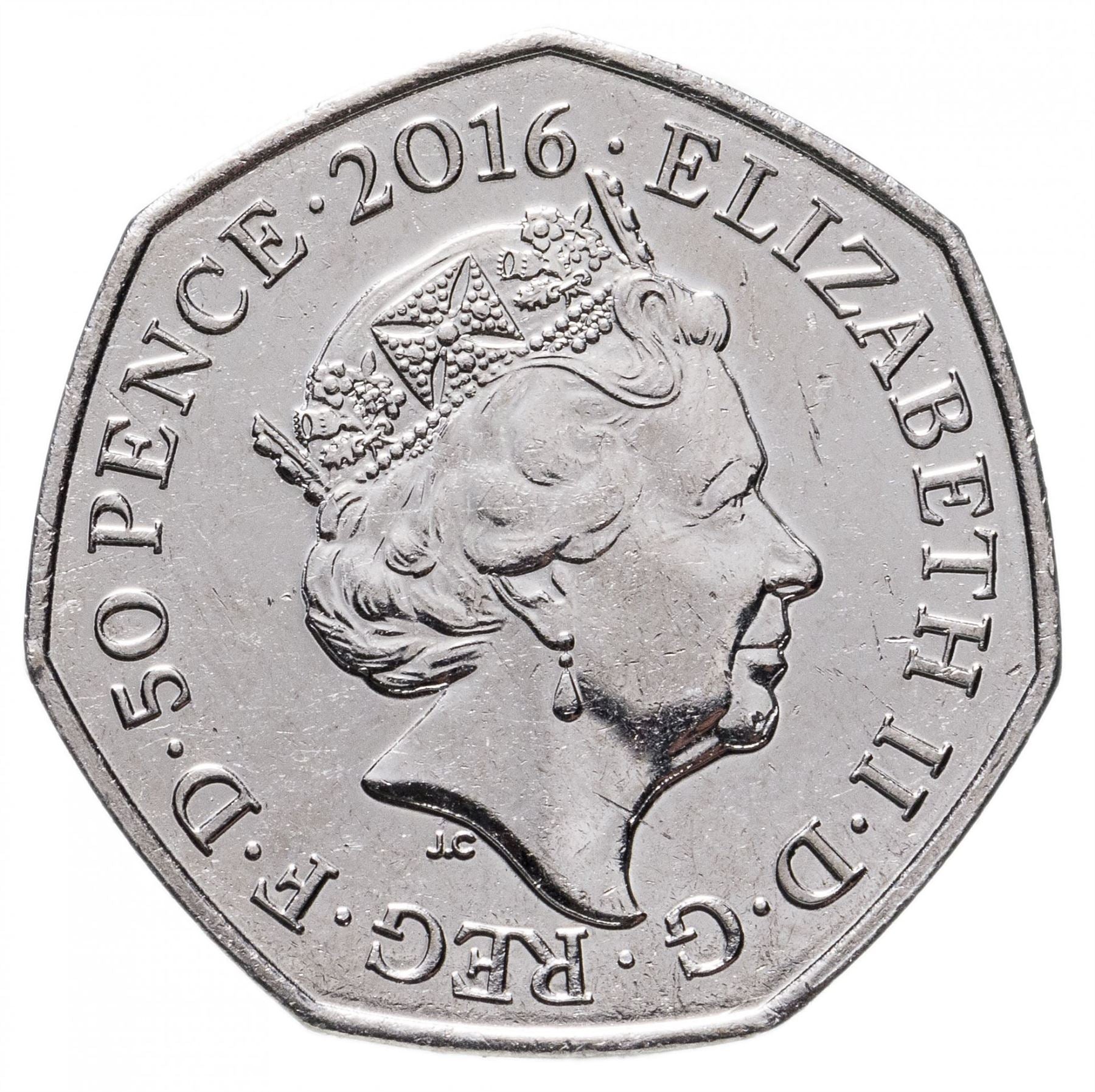 United Kingdom | 50 Pence Coin | Peter Rabbit | KM:1371 | 2016