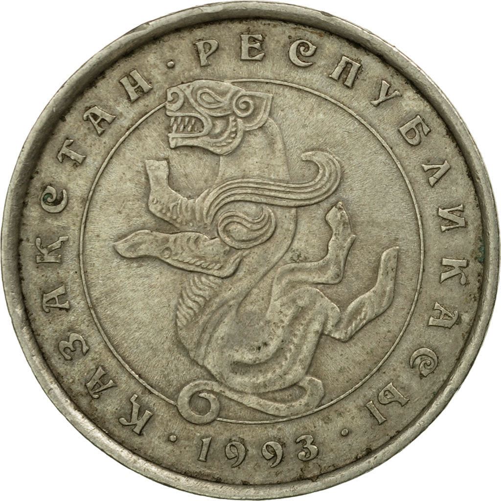 Kazakhstan | 5 Tenge Coin | Animals | Stylized Panther | Km:9 | 1993