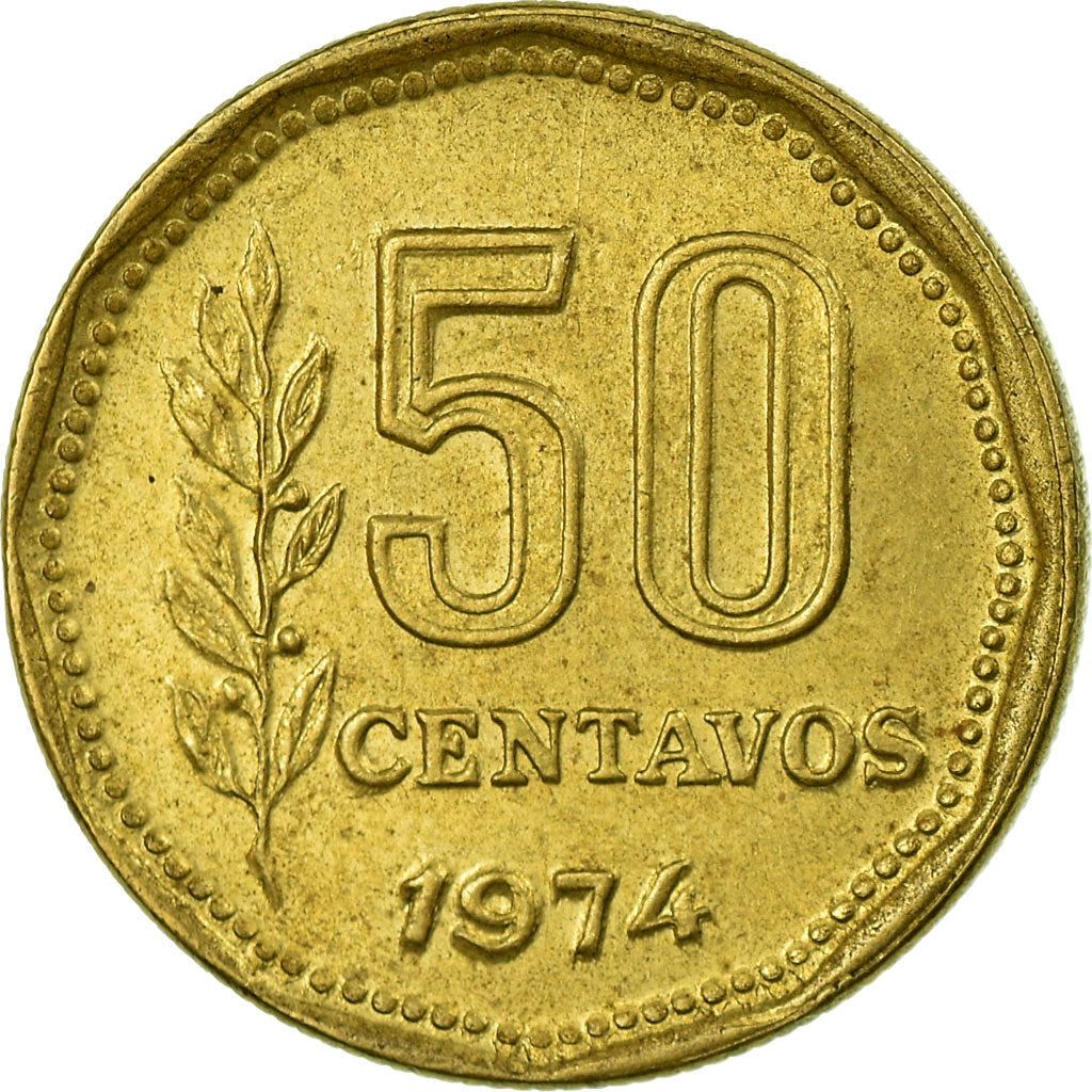 Moneta Argentina 50 Centavos | Oudine | Cappello frigio | KM68 | 1970 - 1976