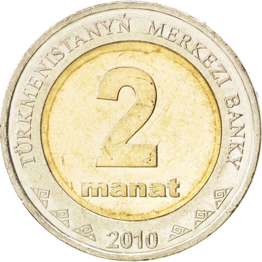 Turkmenistan 2 Manat Coin | Independence Monument | KM104 | 2010