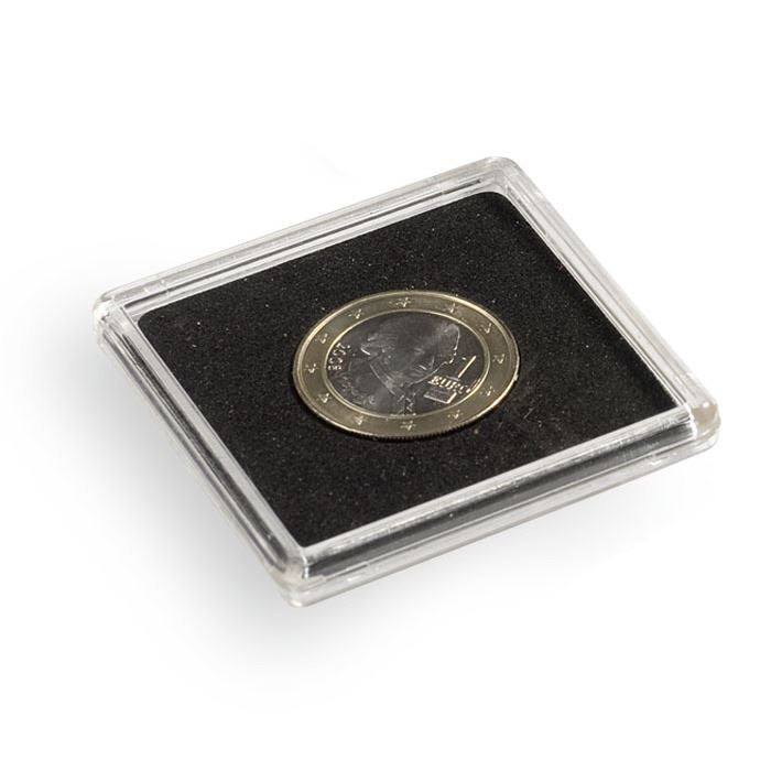 QUADRUM Square Capsules | 50x50x6.25mm Coin Capsules | For 10-41mm Diameter and up to 3.3mm Coin Thickness | Packs of 10