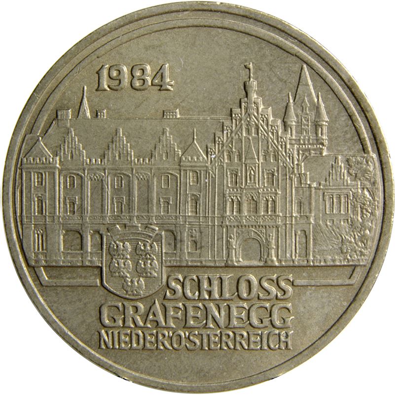Austria | 20 Schilling Coin | Grafenegg Palace | Km:2965 | 1984 - 1993