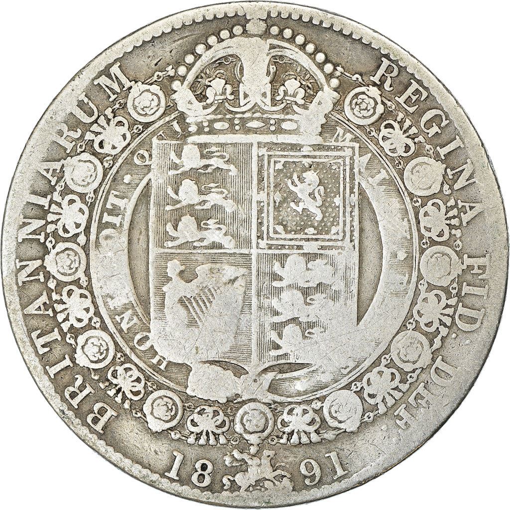 United Kingdom | 1/2 Crown Coin | Victoria | Km:764 | 1887 - 1892