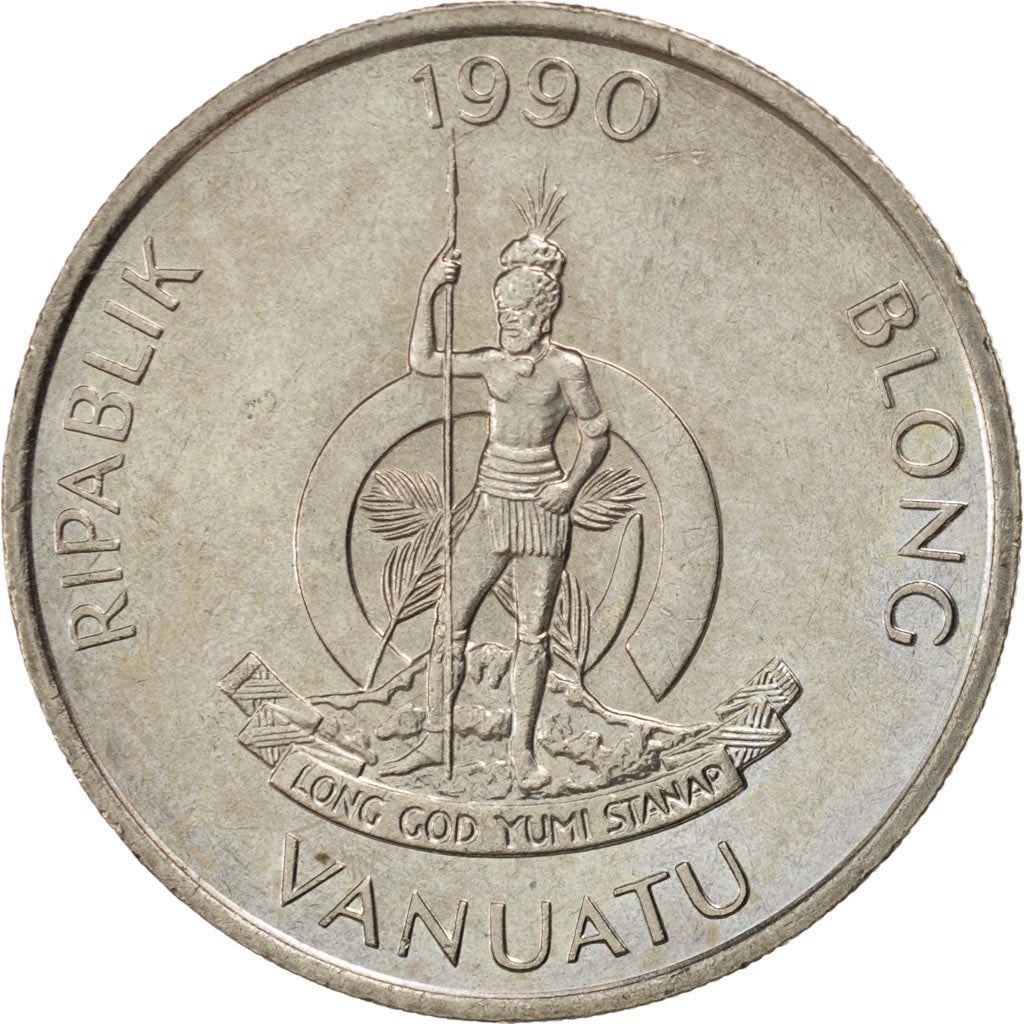 Vanuatu | 20 Vatu Coin | Melanesian Warrior | Coconut Crab | Km:7 | 1983 - 2010