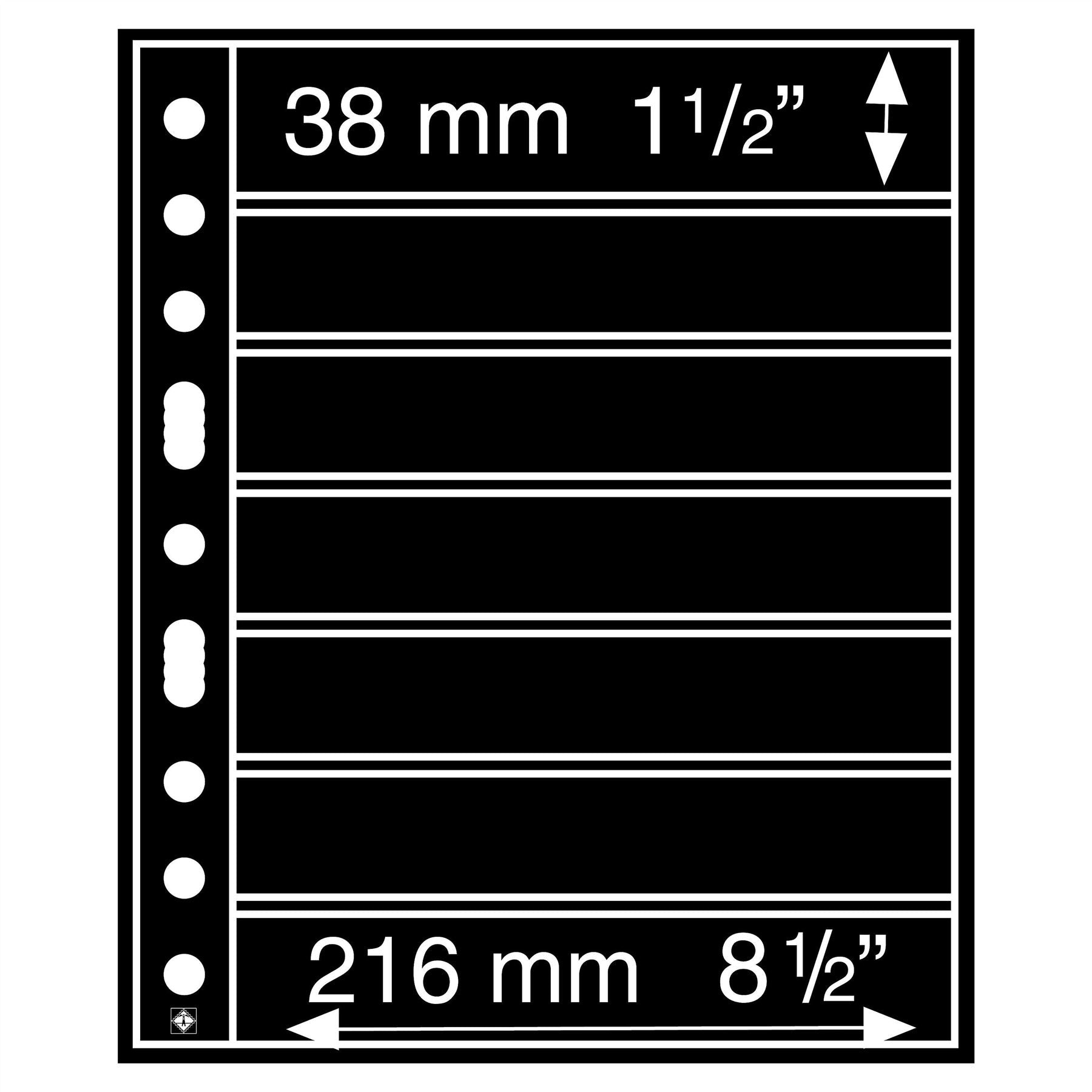 GRANDE Pocket Sheets for Ring Binders | Packs of 5 | Different Pocket Configurations | 2 Colors Available