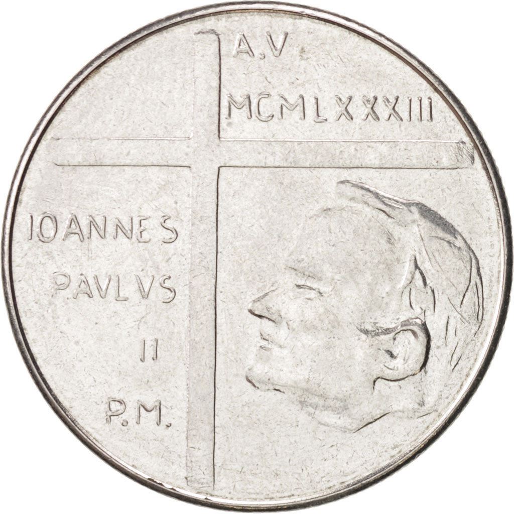 Vatican City | 50 Lire Coin | Adam and Eve | Acmonital | KM:172 | 1983