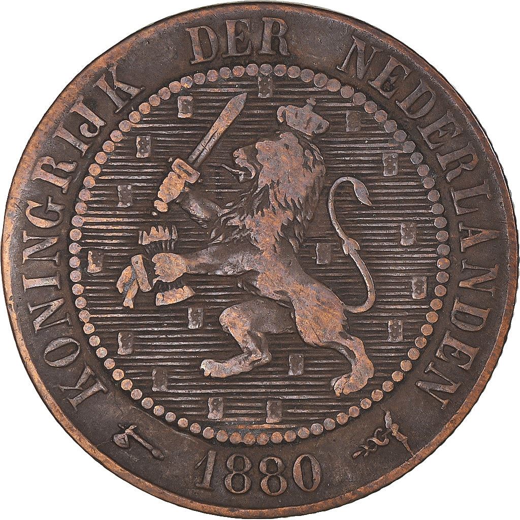 Nederlandene | 2,5 Cents Mønt | Løve | Km:108 | 1877 - 1898