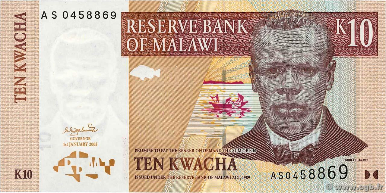 Malawi | 10 Kwacha Banknote | 2003 - 2004 | John Chilembwe | Outdoor Classroom