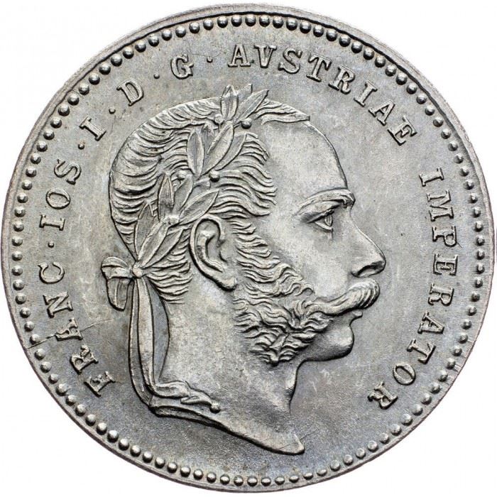 Austrian Empire | 20 Kreuzer Coin | Emperor Francis Joseph I | Imperial Eagle | Km:2212 | 1868 - 1872