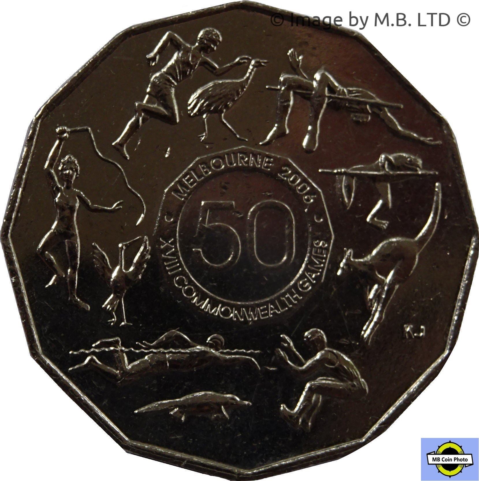 Australia | 50 Cents Coin | Elizabeth II | XVIII Commonwealth Games Melbourne | Animals | KM769 | 2005