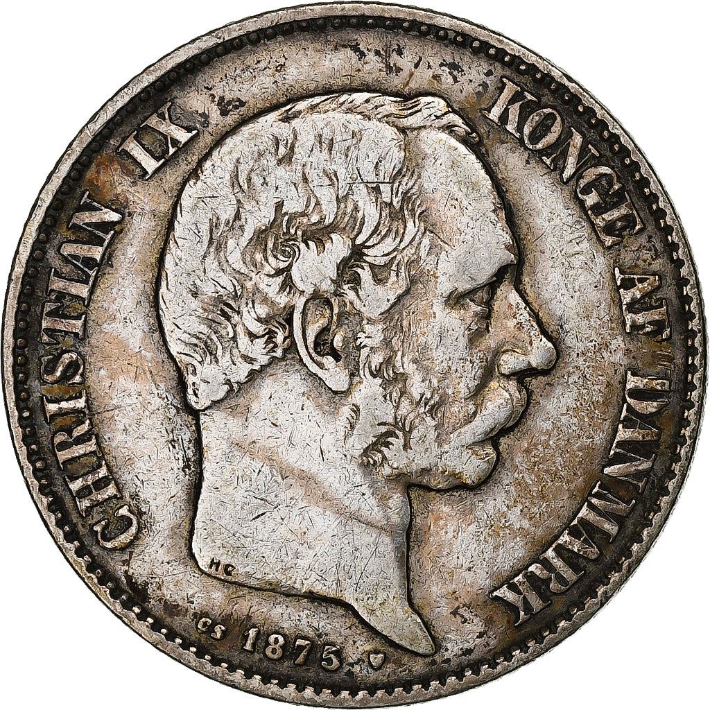 Denmark | 2 Kroner Coin | Christian IX | Km:798 | 1875 - 1899
