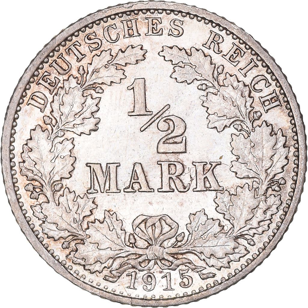 German Empire 1/2 Mark Coin | Deutsches Reich | Wilhelm II | Type 2 | KM17 | 1905 - 1919