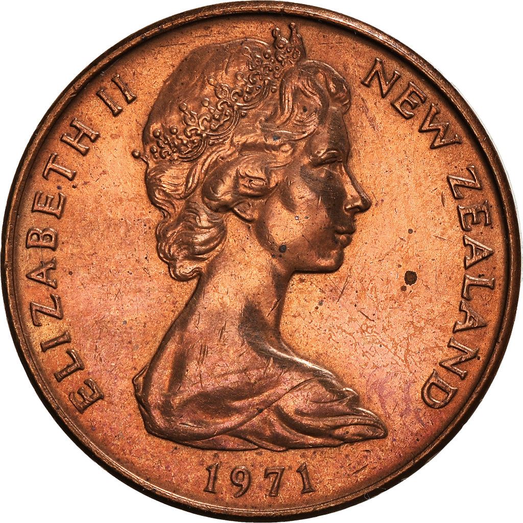 ニュージーランド 2セント硬貨 | エリザベス2世女王 | コワイの花 | KM32 | 1967 - 1985