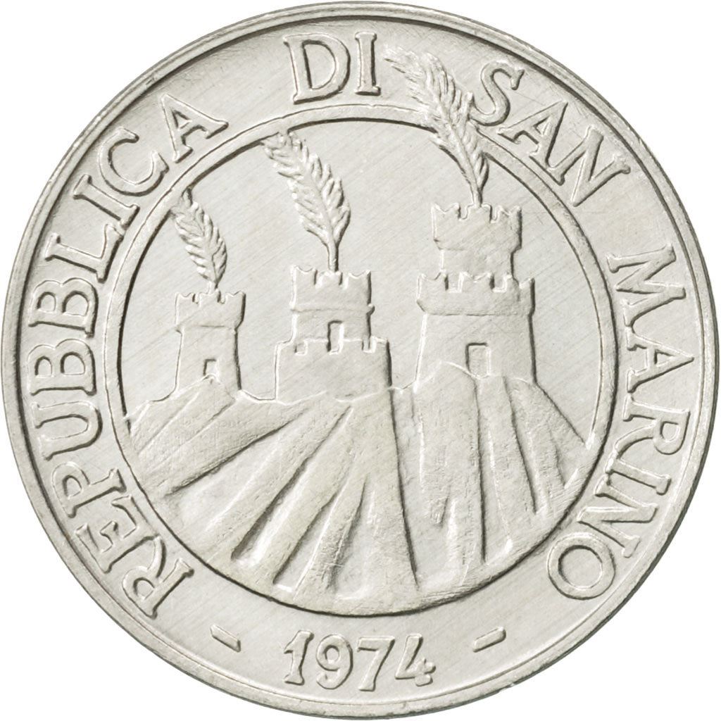 San Marino | 10 Lire Coin | FAO | Km:33 | 1974