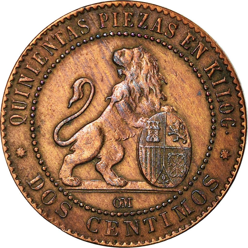 Spain 2 Centimos Coin | Provisional Government | KM661 | 1870