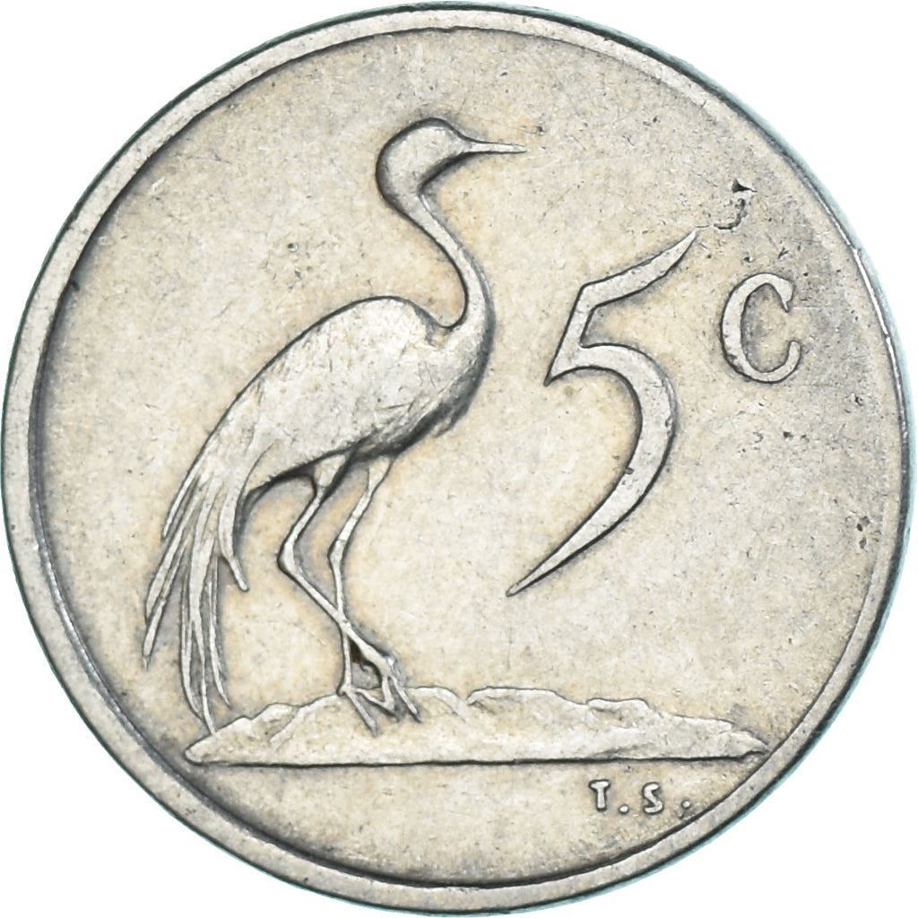 South Africa 5 Cents Coin | Charles Swart | Afrikaans Legend - SUID-AFRIKA | KM76.2 | 1968