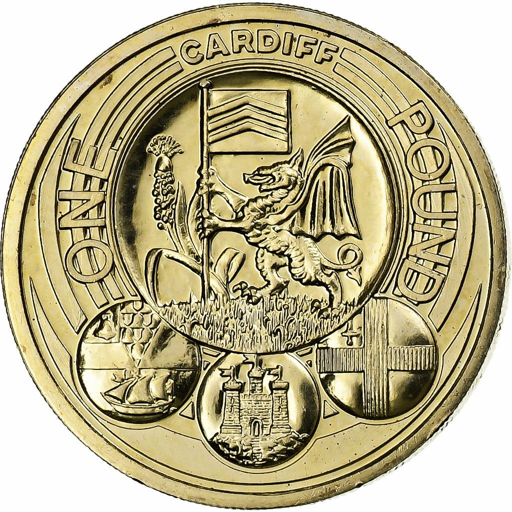 United Kingdom | 1 Pound Coin | Cardiff | KM:1198 | 2011