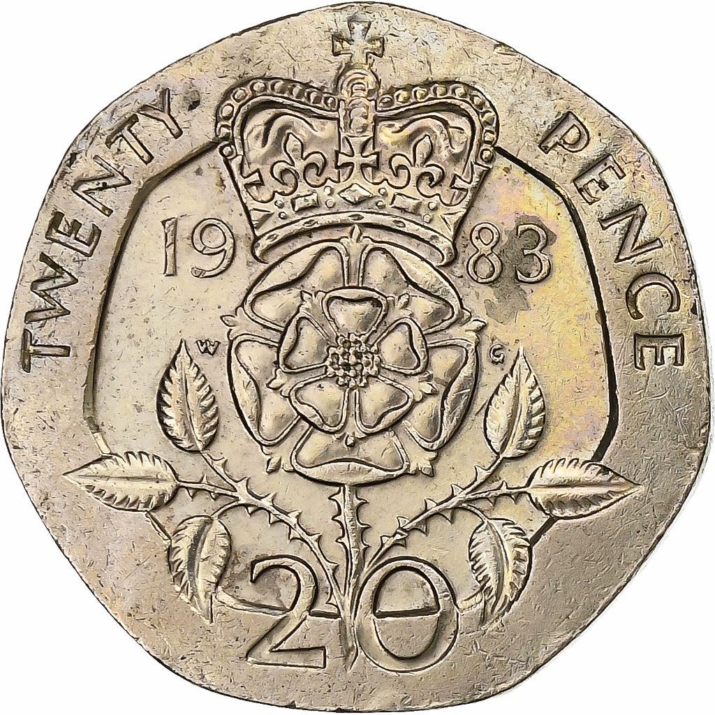 United Kingdom | 20 Pence Coin | Elizabeth II | Km:931 | 1982 - 1984