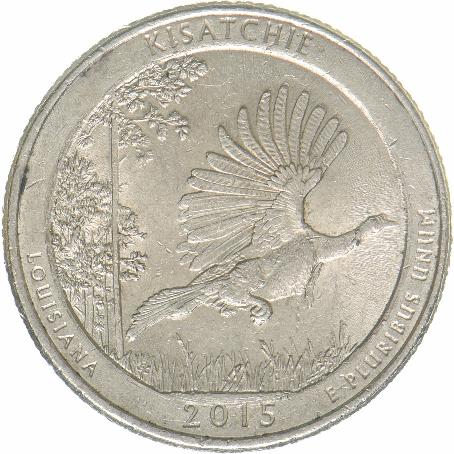 United States | 1/4 Dollar Coin | Kisatchie National Forest | KM:598 | 2015