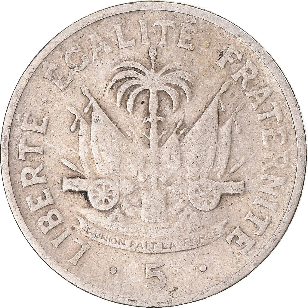 Haiti | 5 Centimes Coin | Francois Duvalier | Cannon | Km:62 | 1958 - 1970