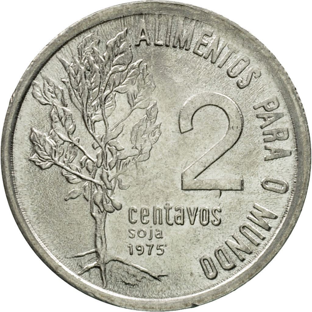 Brazil | 2 Centavos Coin | FAO | Km:586 | 1975 - 1978
