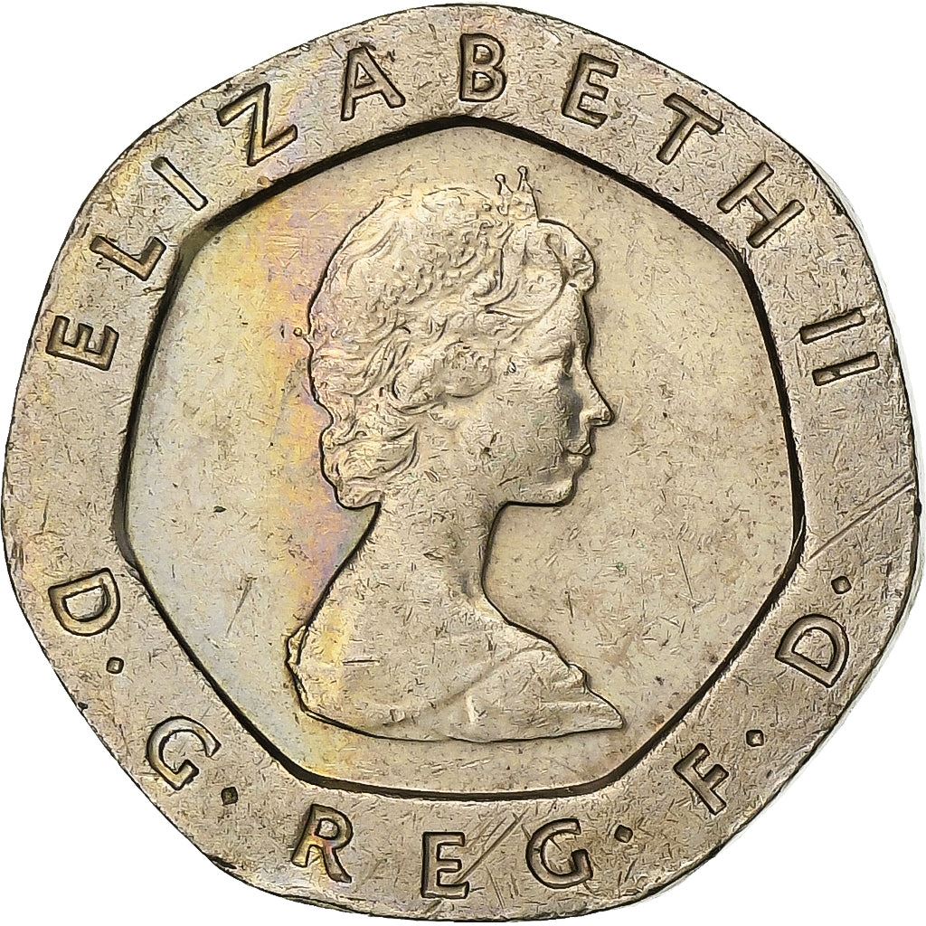 United Kingdom | 20 Pence Coin | Elizabeth II | Km:931 | 1982 - 1984