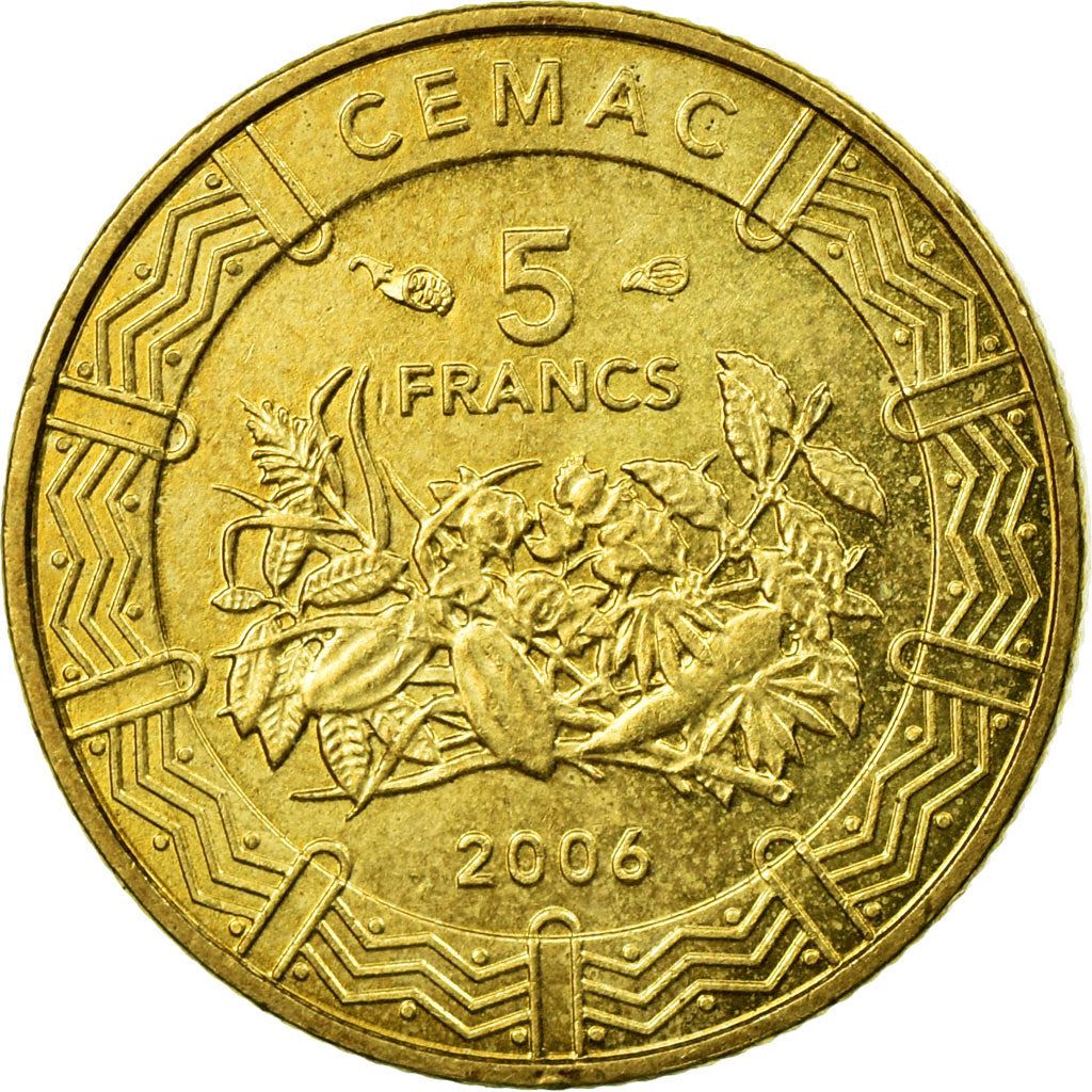 Central African States | 5 Francs Cfa Coin | Plants | Km:18 | 2006