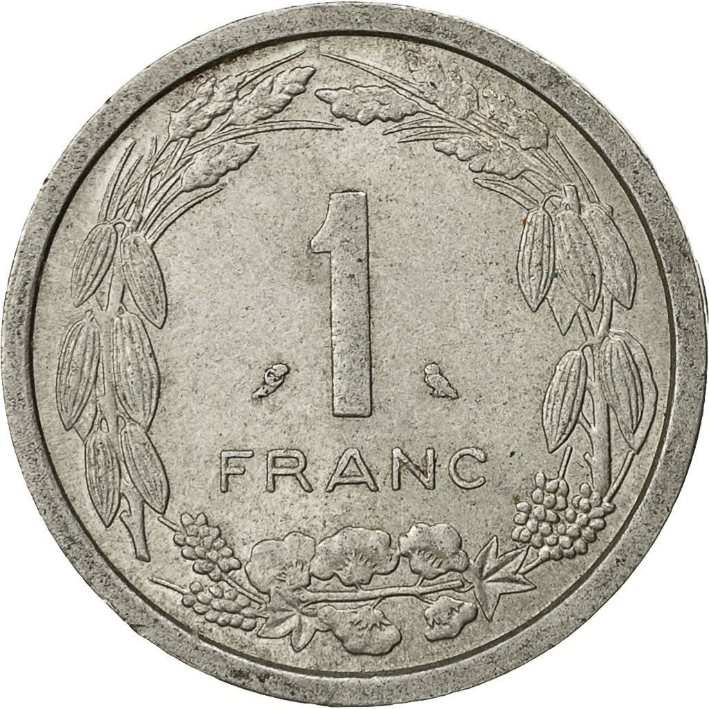 Central African States | 1 Franc Cfa Coin | Antelope | Crops | Km:6 | 1969 - 1971