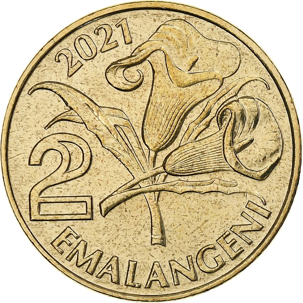 Kingdom of Eswatini | 2 Emalangeni Coin | King Mswati III | Lilies | Km:74 | 2021