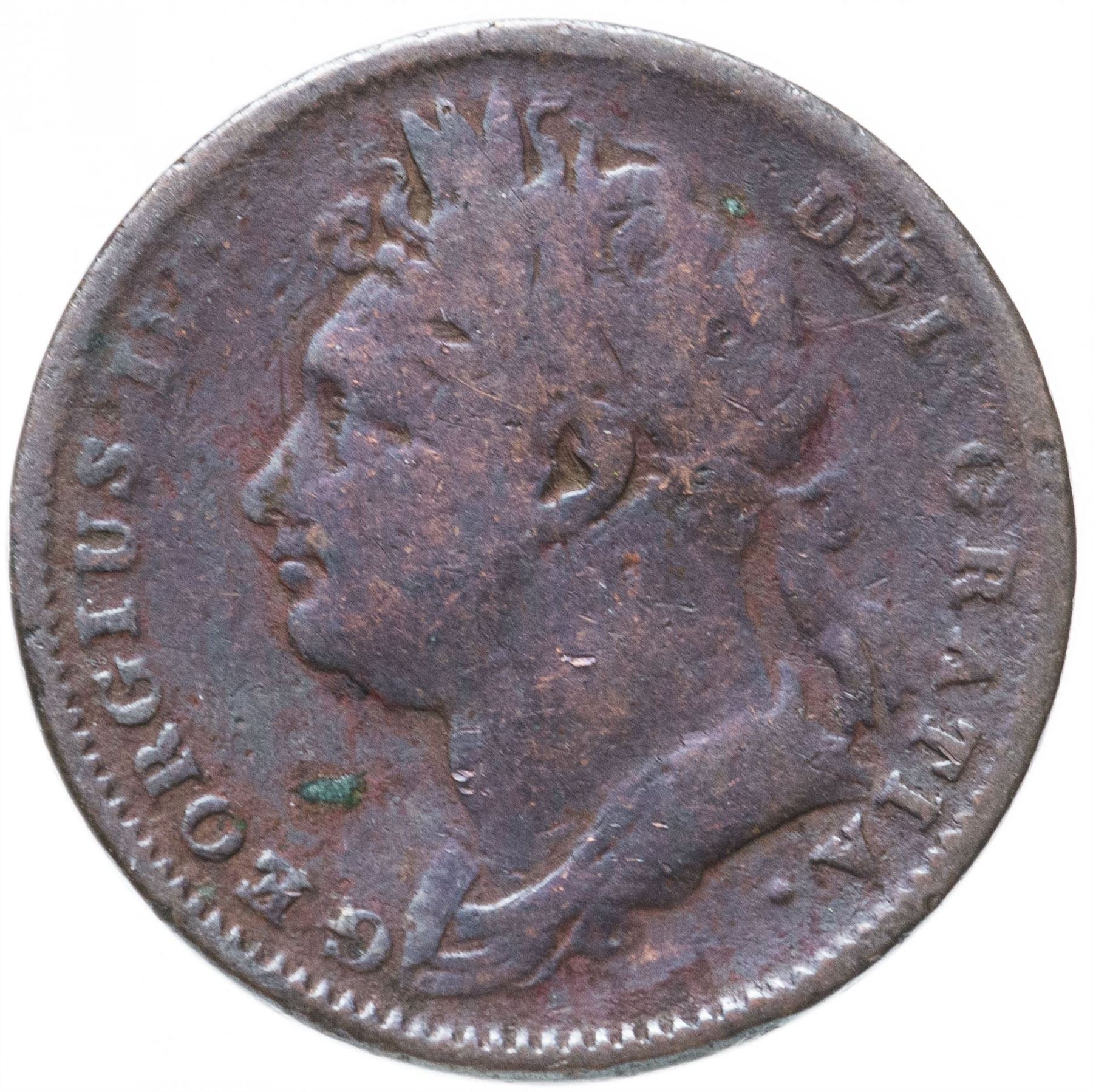 United Kingdom 1 Farthing Coin | George IV 1st issue | 1821 - 1826