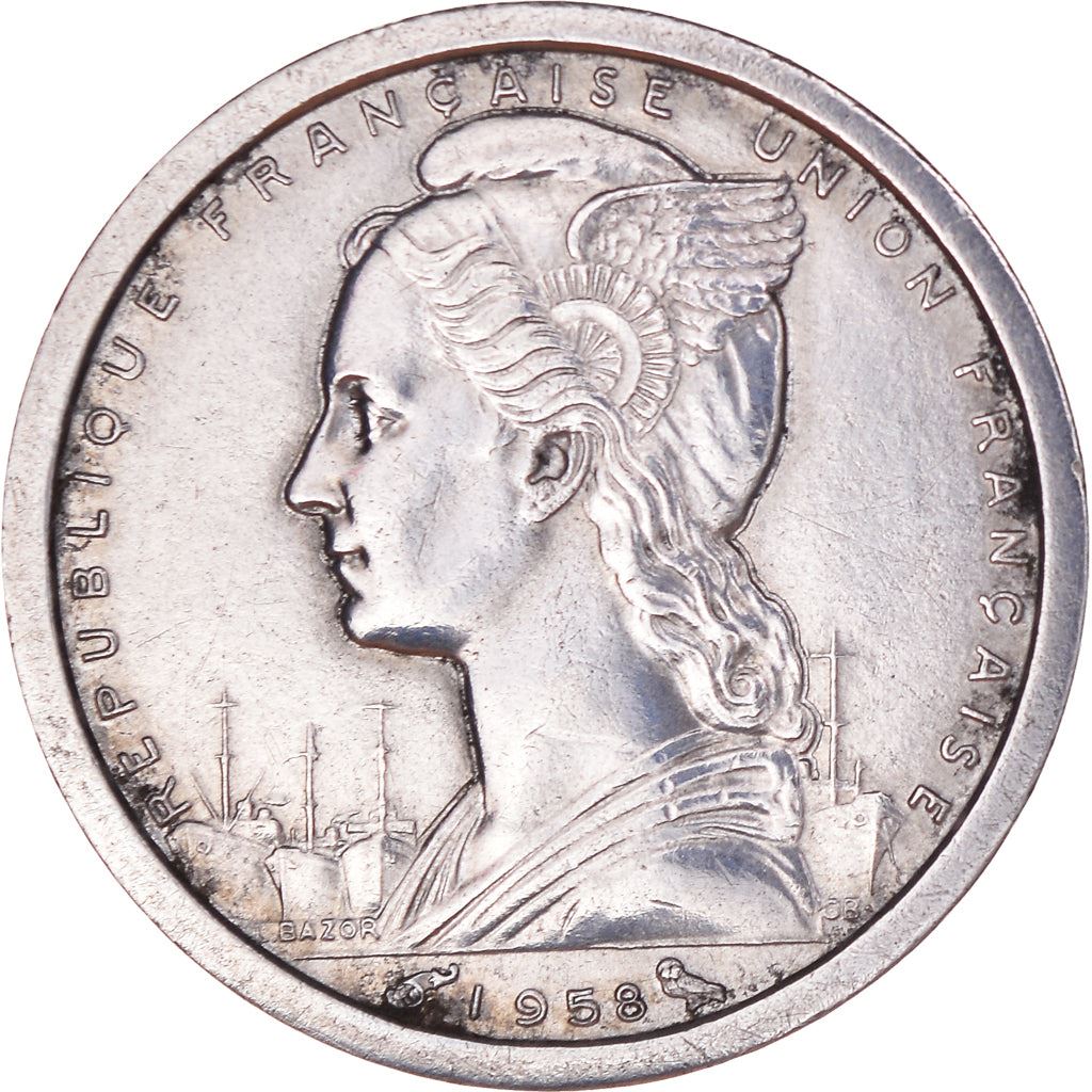 Madagascar | 1 Franc Coin | Marianne | Zebu | Km:3 | 1948 - 1958