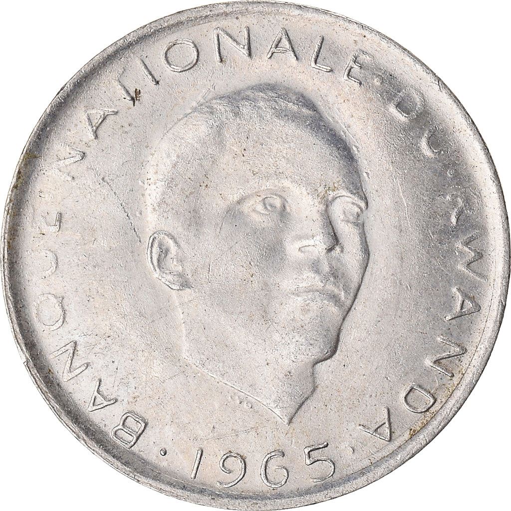 Rwanda | 1 Franc Coin | Grégoire Kayibanda | Km:5 | 1964 - 1965