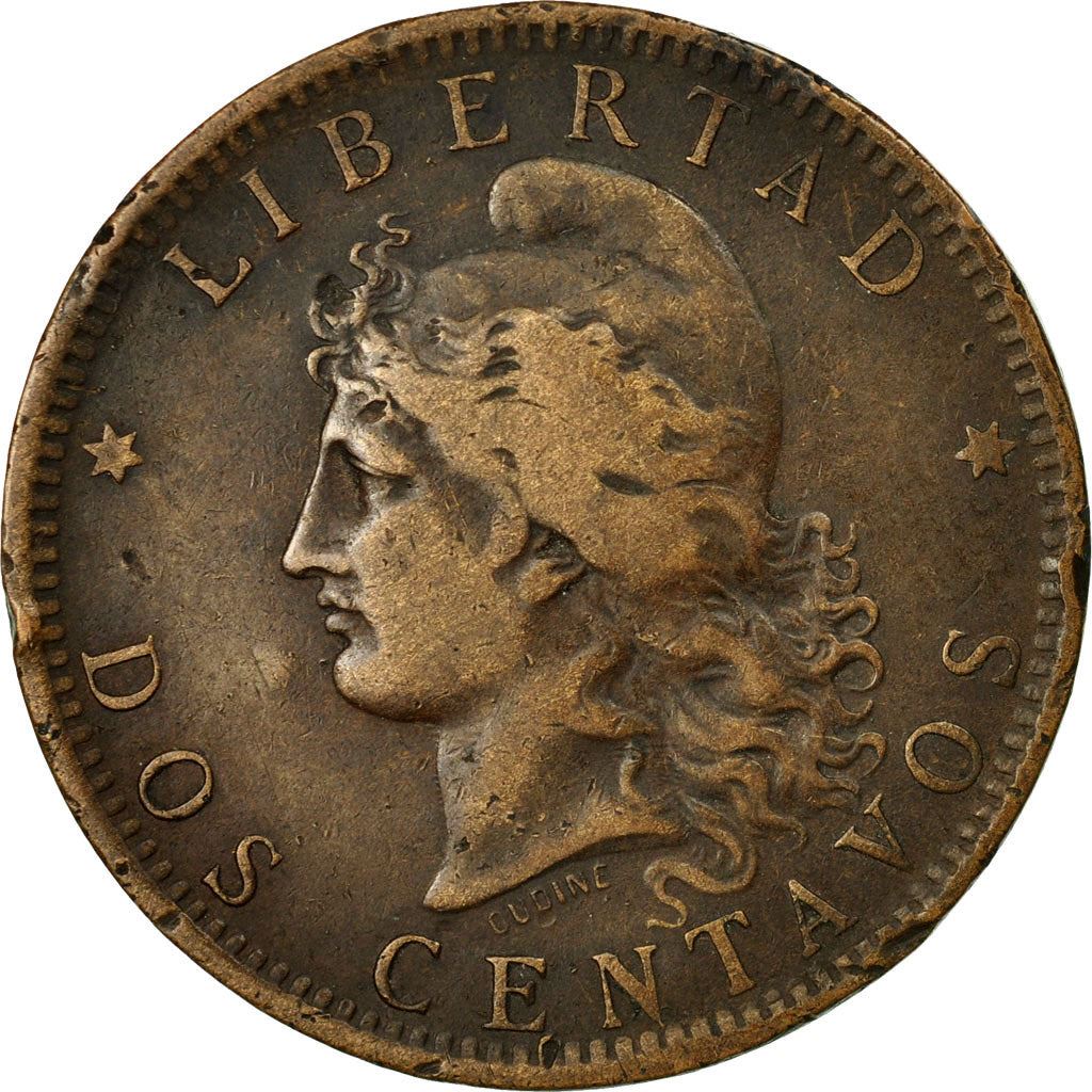 Argentina | 2 Centavos Coin | Phrygian cap | Km:33 | 1882 - 1896