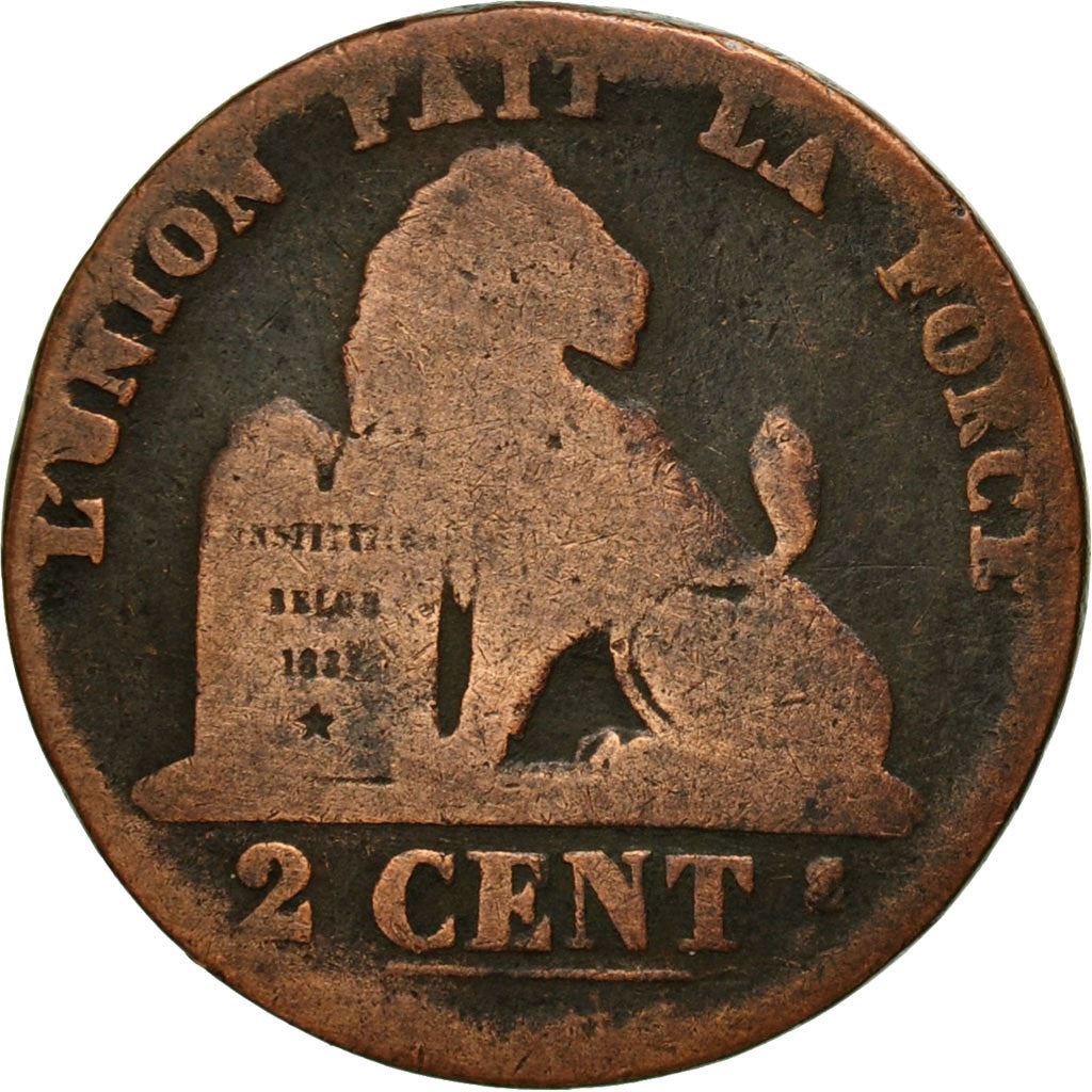 Belgien | 2-Centimes-Münze | Leopold I. | Kupfer | KM: 4.1–4.4 | 1833–1865